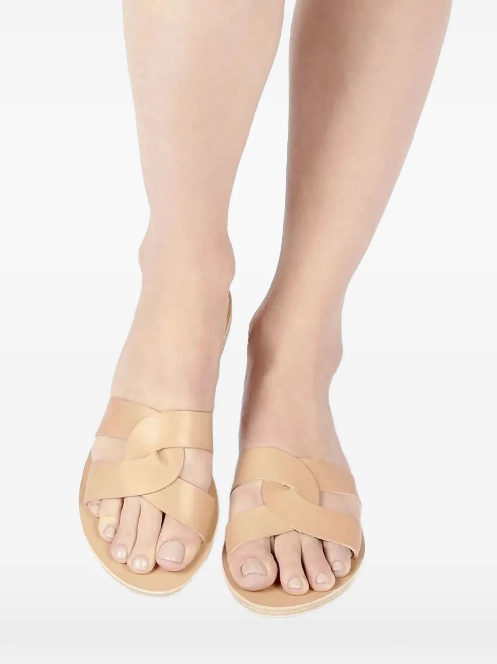 Ancient Greek Sandals Desmos leather sandals Beige