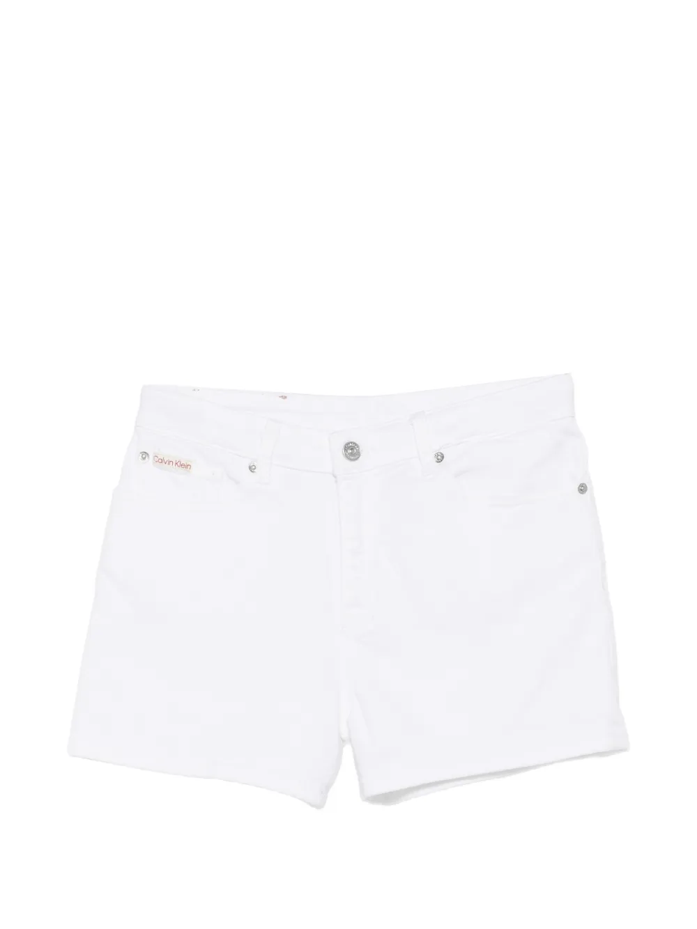Calvin Klein Kids logo-patch shorts - Weiß