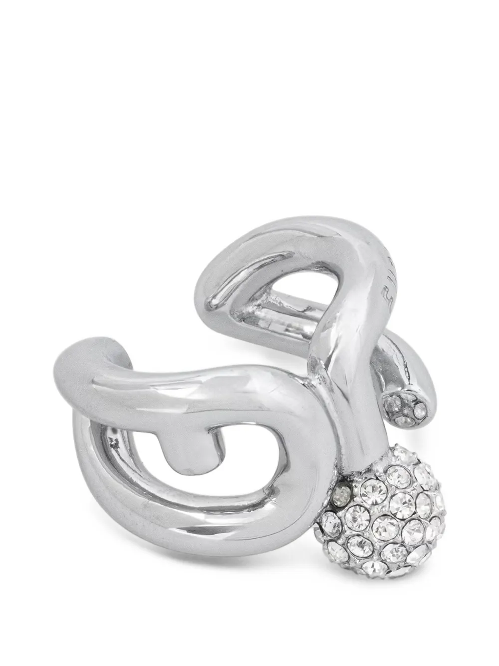 Furla crystal-embellished ear cuff - Argento