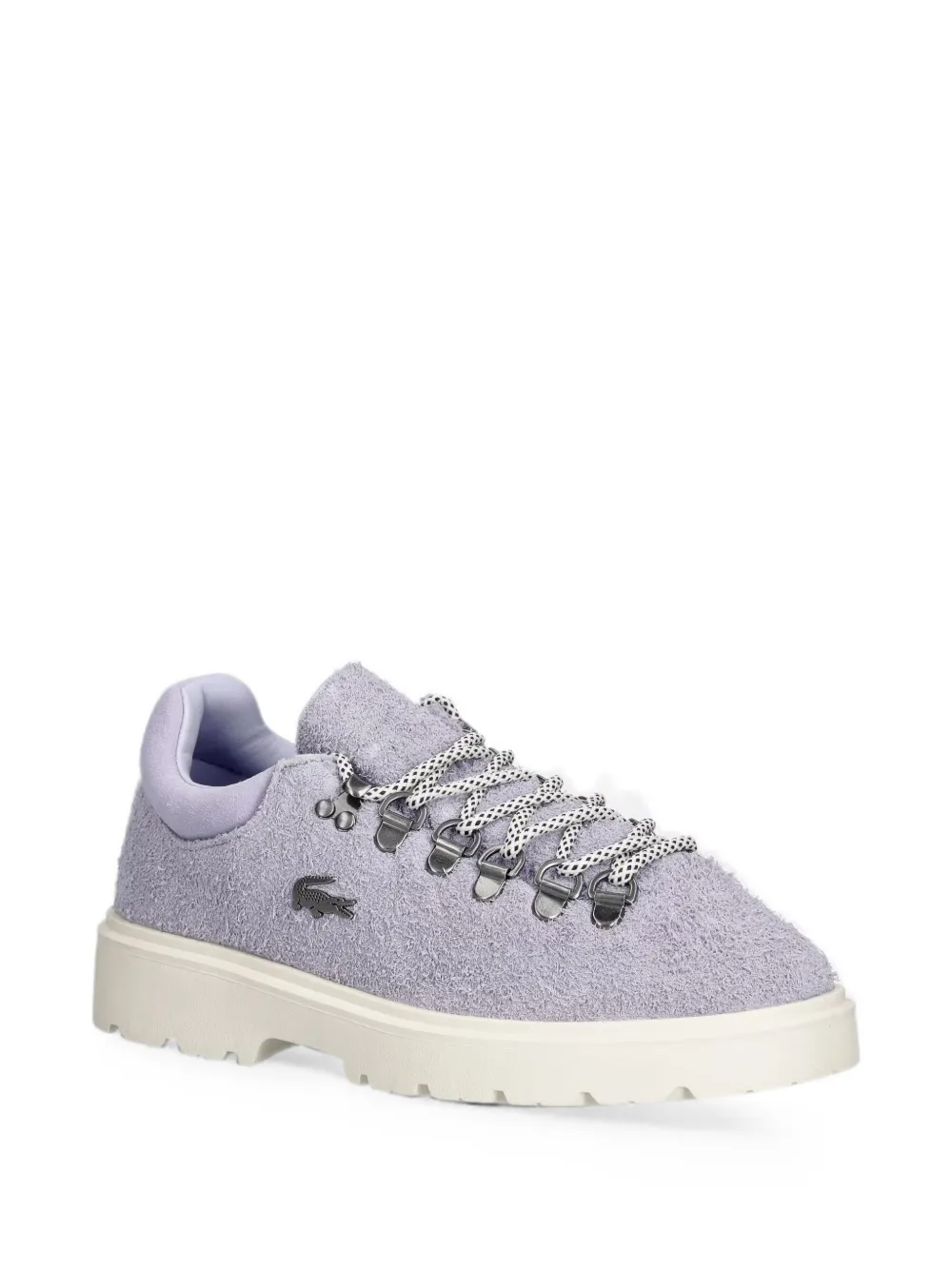 Lacoste suede logo-plaque sneakers Paars