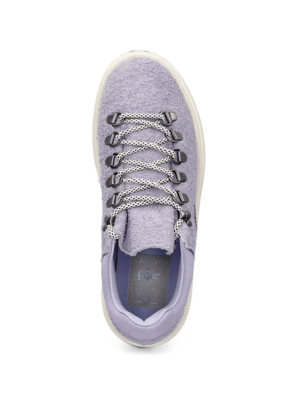 Lacoste suede logo-plaque sneakers Paars