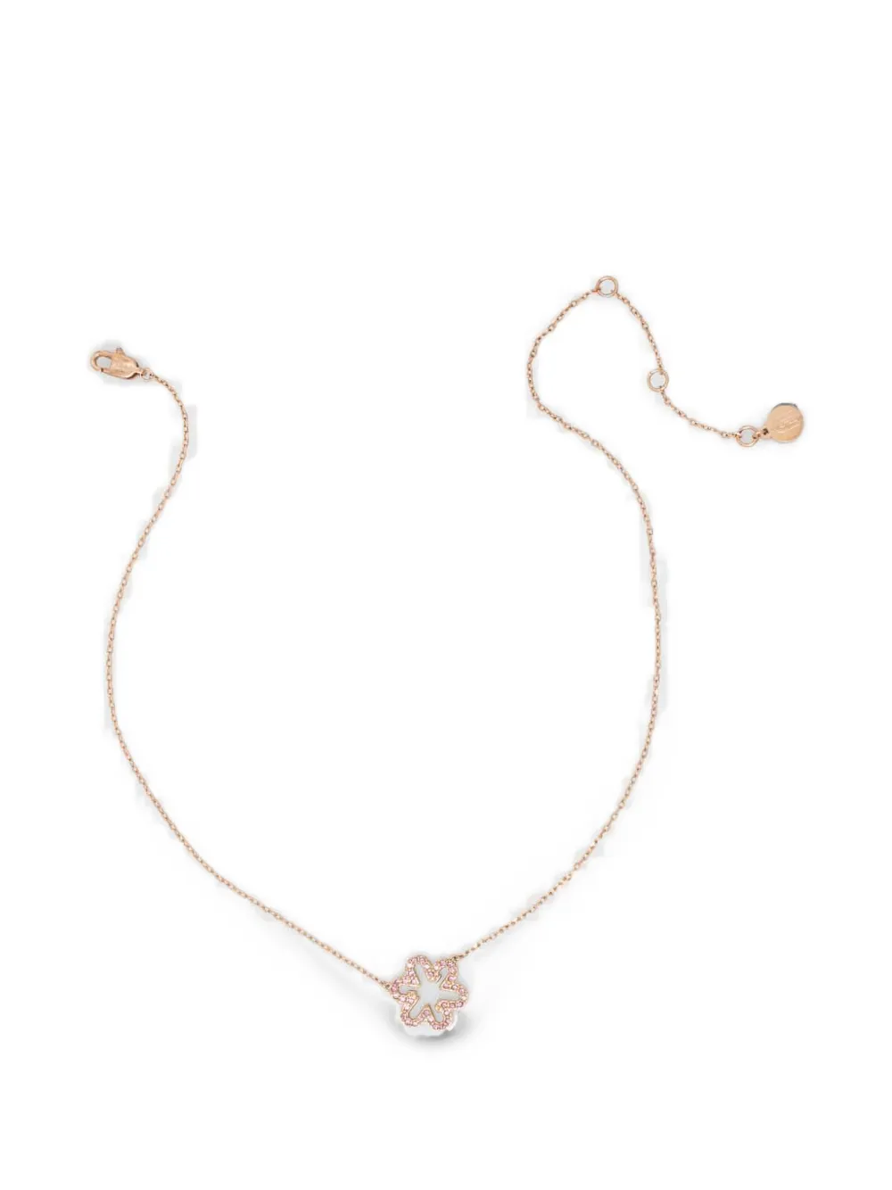 Furla crystal-embellished floral necklace - Rosa