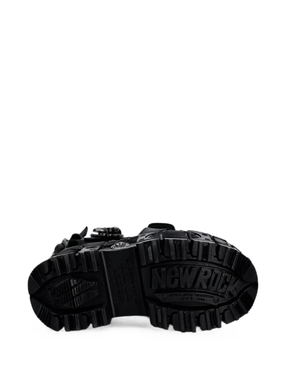 NEW ROCK skull-embellished platform sandals Zwart