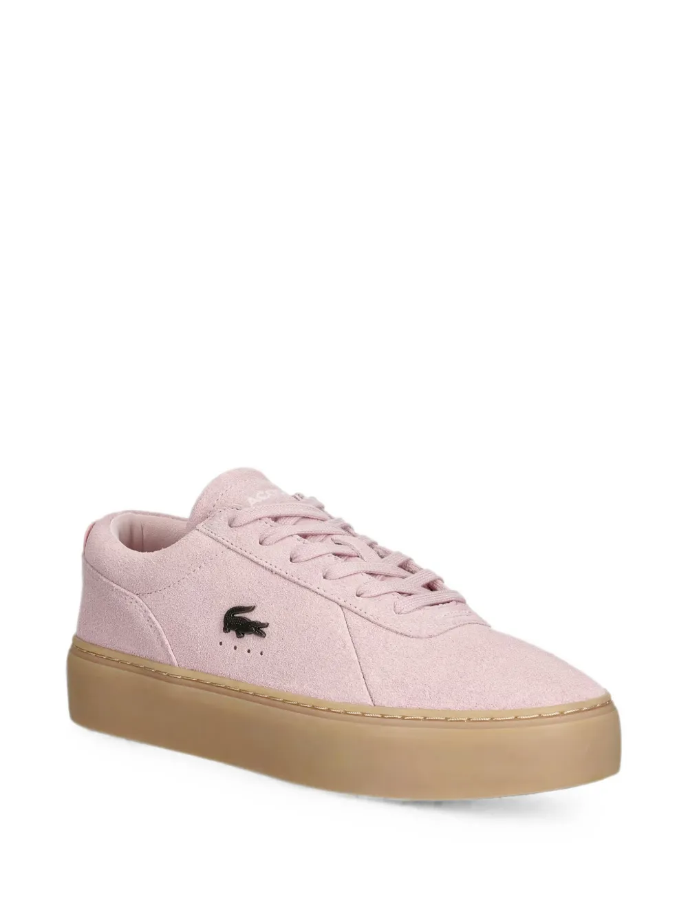 Lacoste logo-plaque platform sneakers Roze