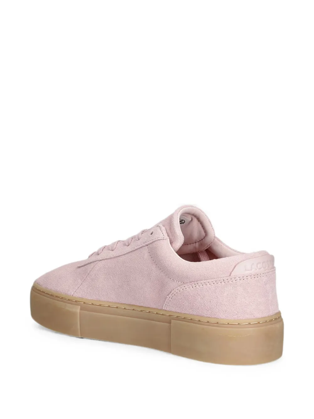Lacoste logo-plaque platform sneakers Roze