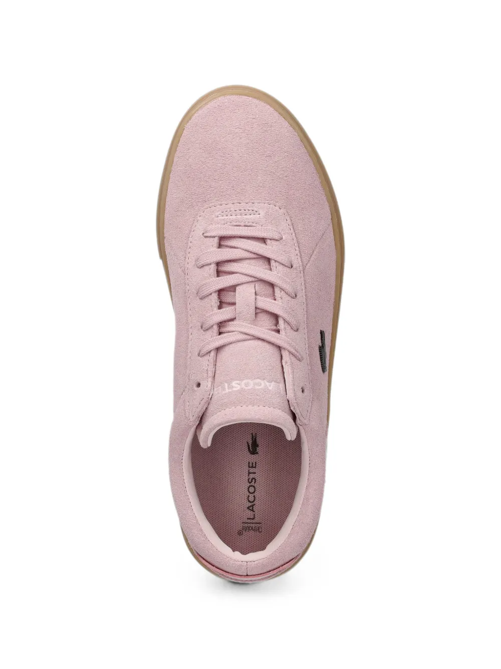 Lacoste logo-plaque platform sneakers Roze