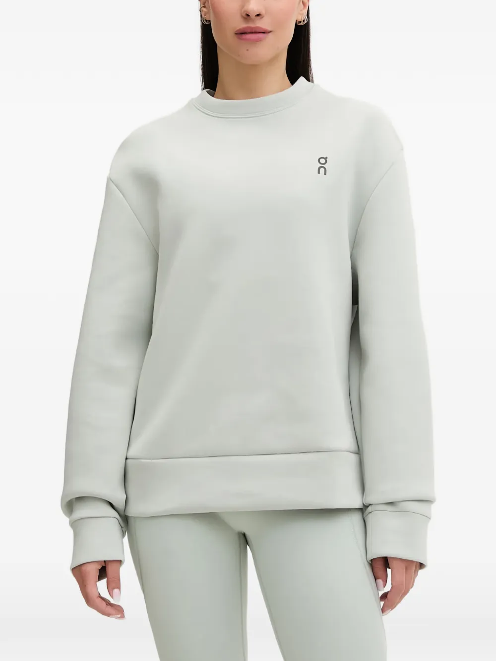 On logo-print relaxed fit sweatshirt - Verde