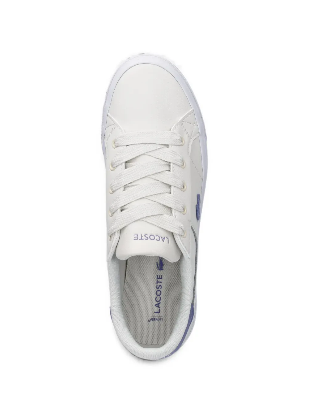 Lacoste logo-patch platform sneakers Wit