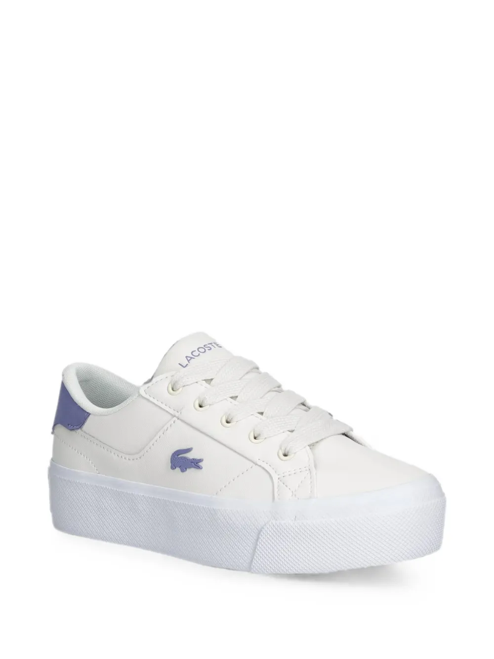 Lacoste logo-patch platform sneakers Wit