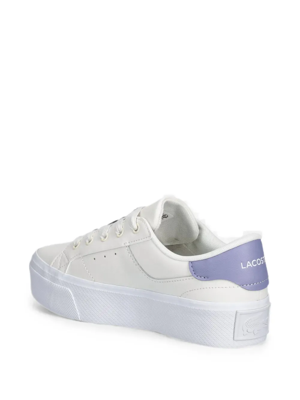 Lacoste logo-patch platform sneakers Wit