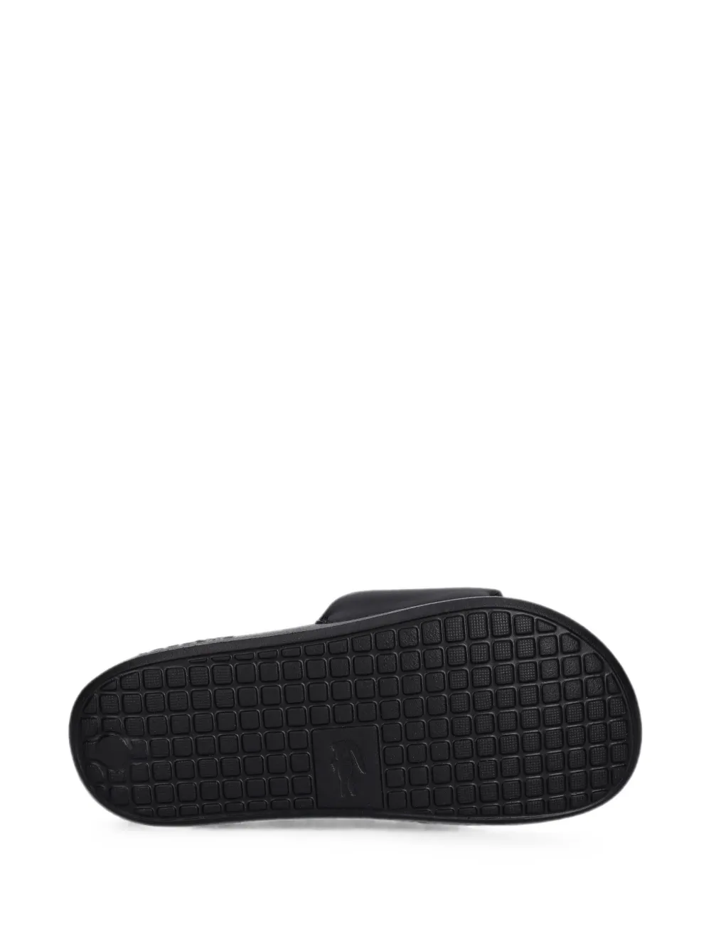 Lacoste logo-patch slides Zwart