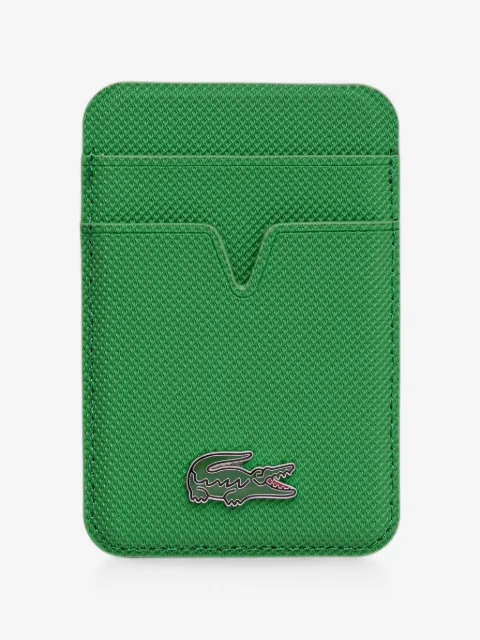 Lacoste logo-plaque card holder