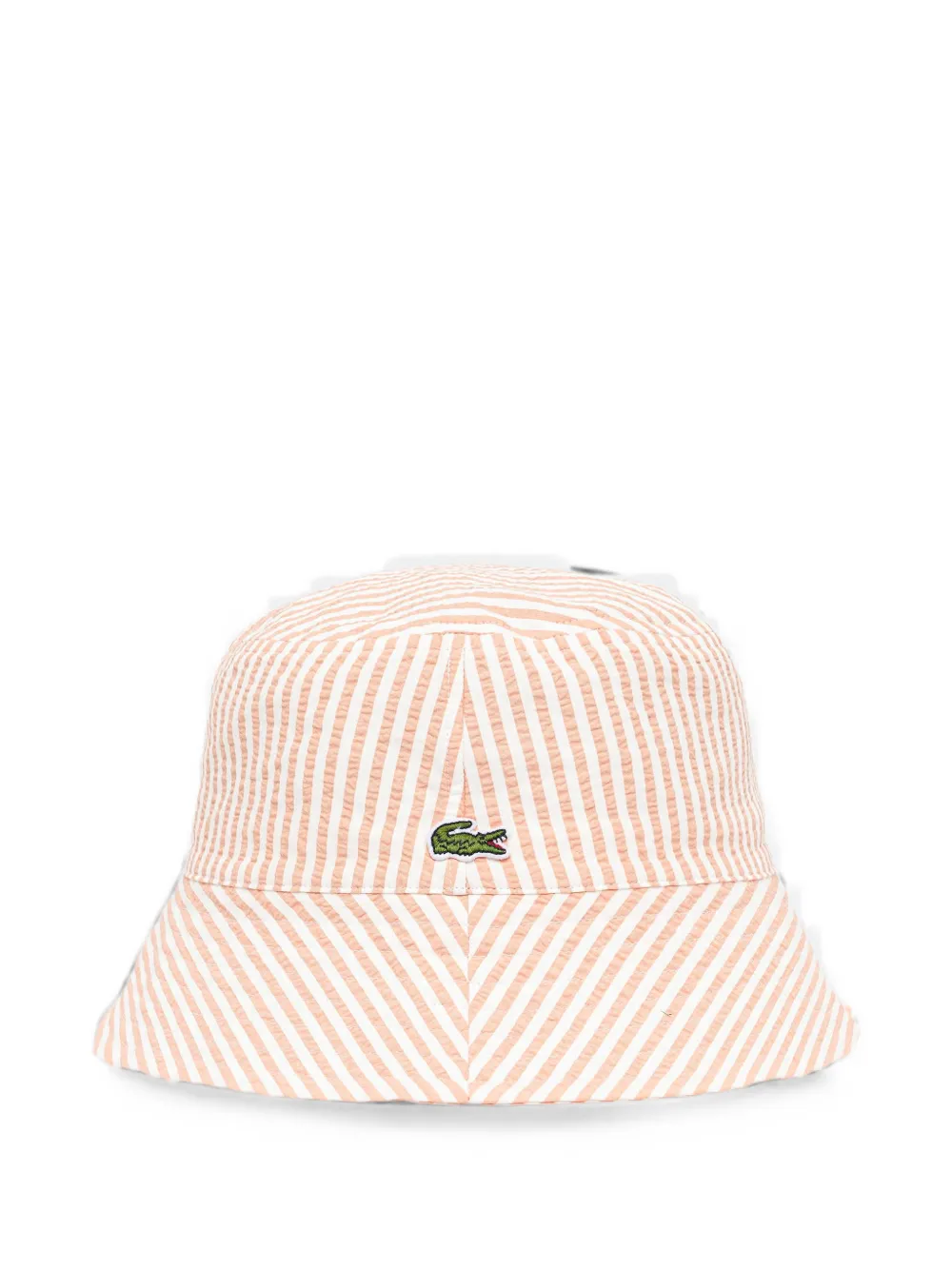 Lacoste striped seersucker bucket hat - Arancione