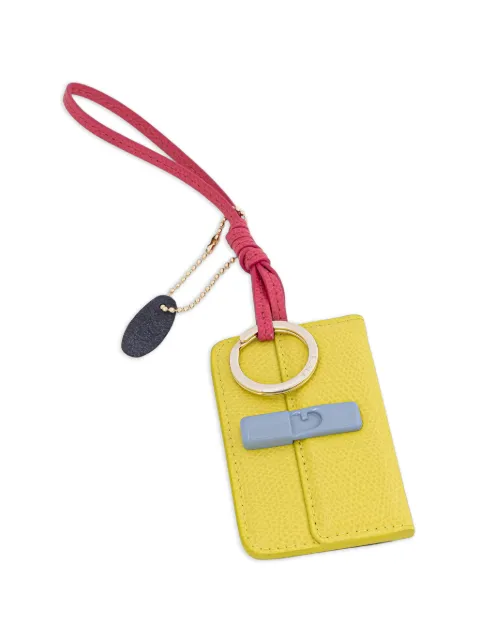 Furla grained-leather mirror keyring