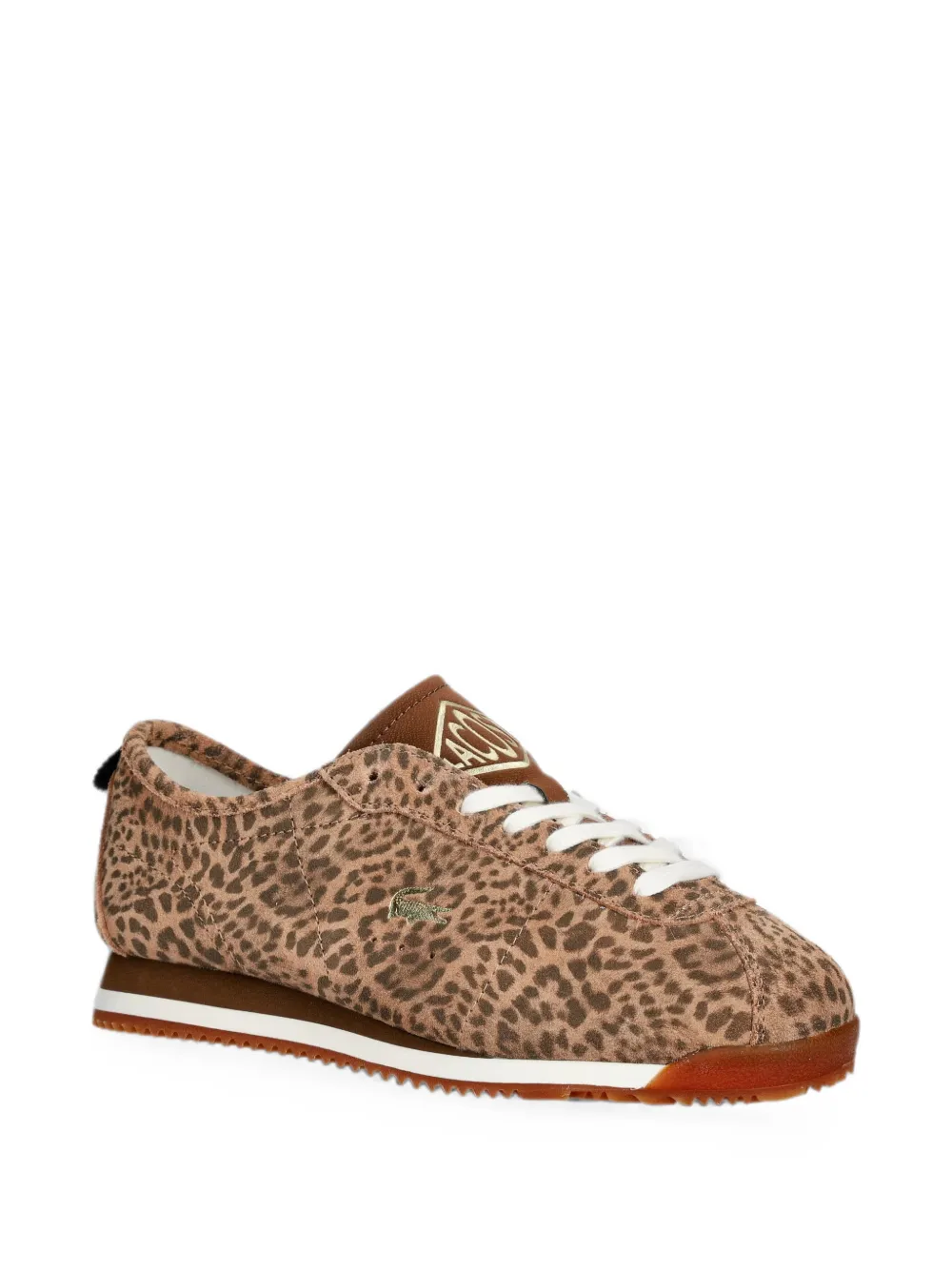 Lacoste leopard-print sneakers Beige