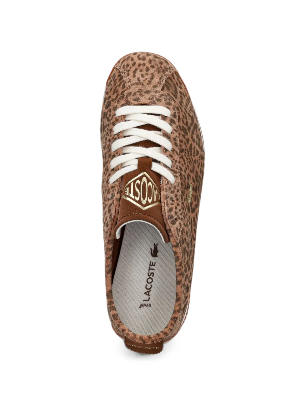 Lacoste leopard-print sneakers Beige