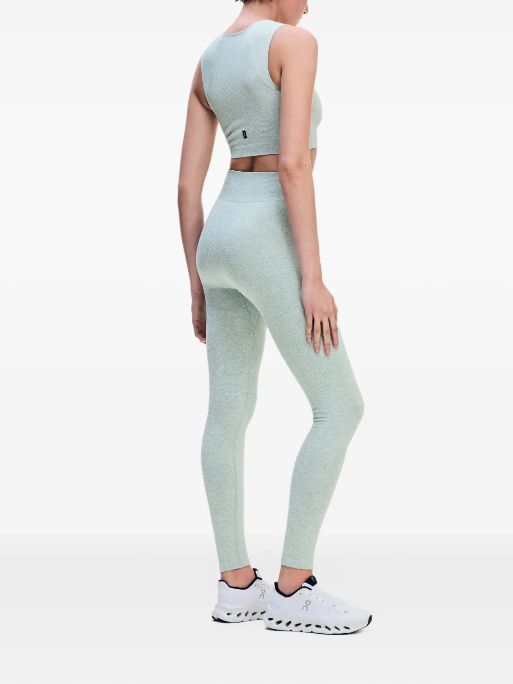 On Ribgebreide legging Groen