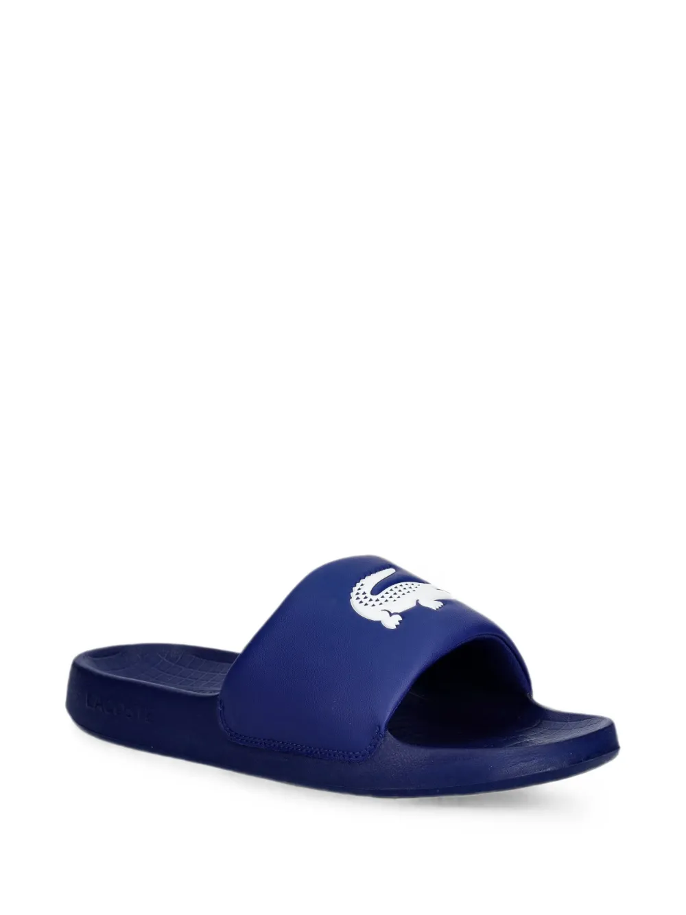 Lacoste Slippers met logoprint Blauw