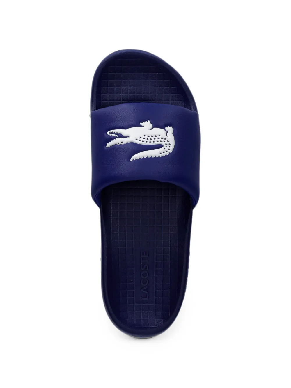 Lacoste Slippers met logoprint Blauw