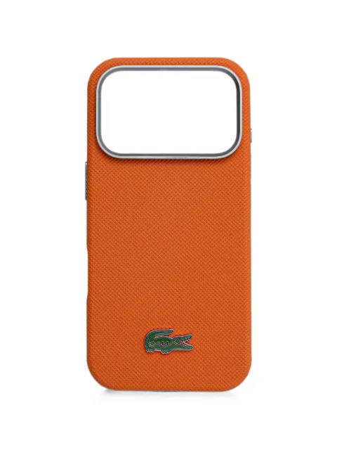 Lacoste logo-plaque piqué iPhone 17 Pro case