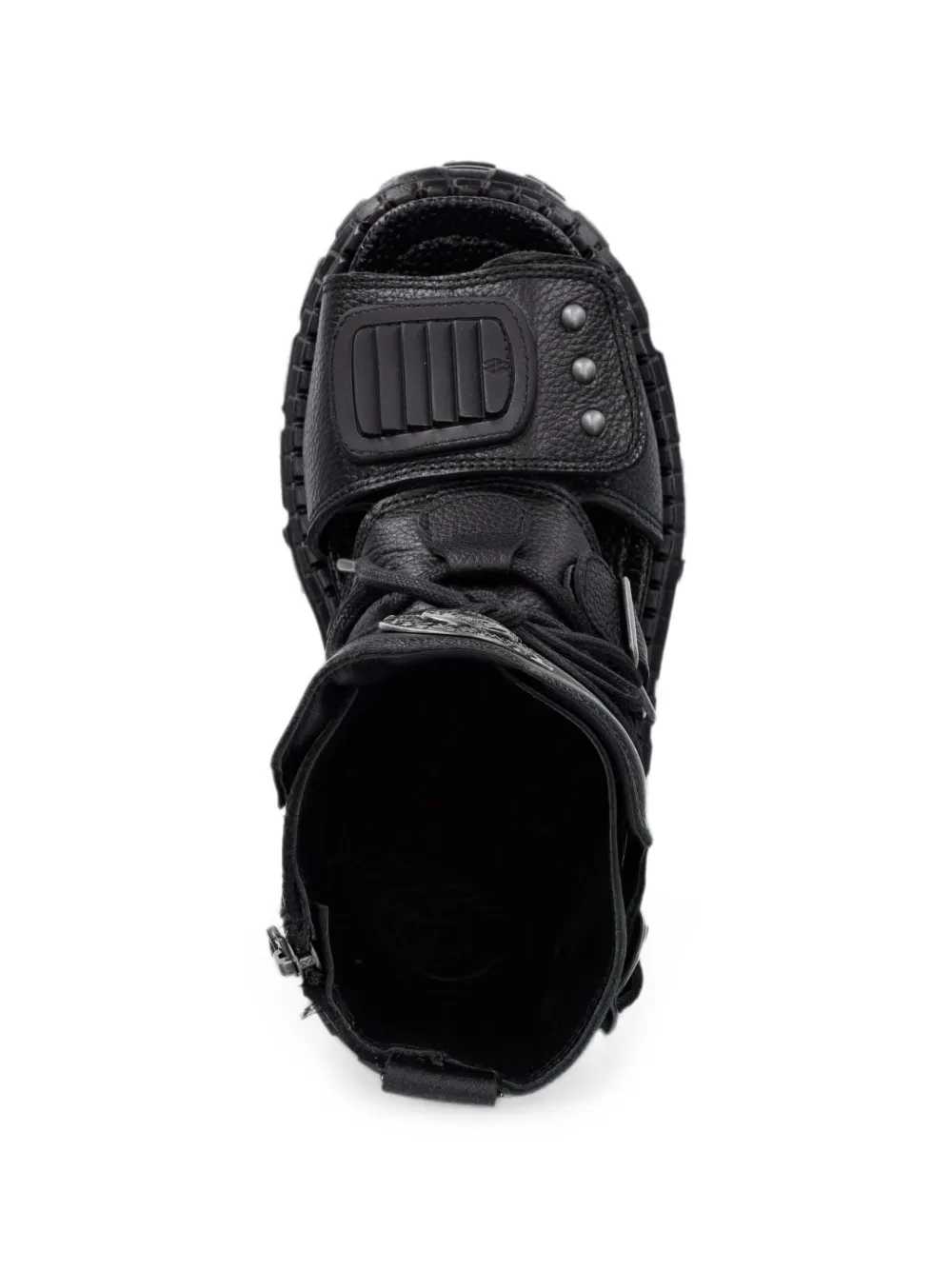 NEW ROCK buckle-fastening platform sandals Zwart