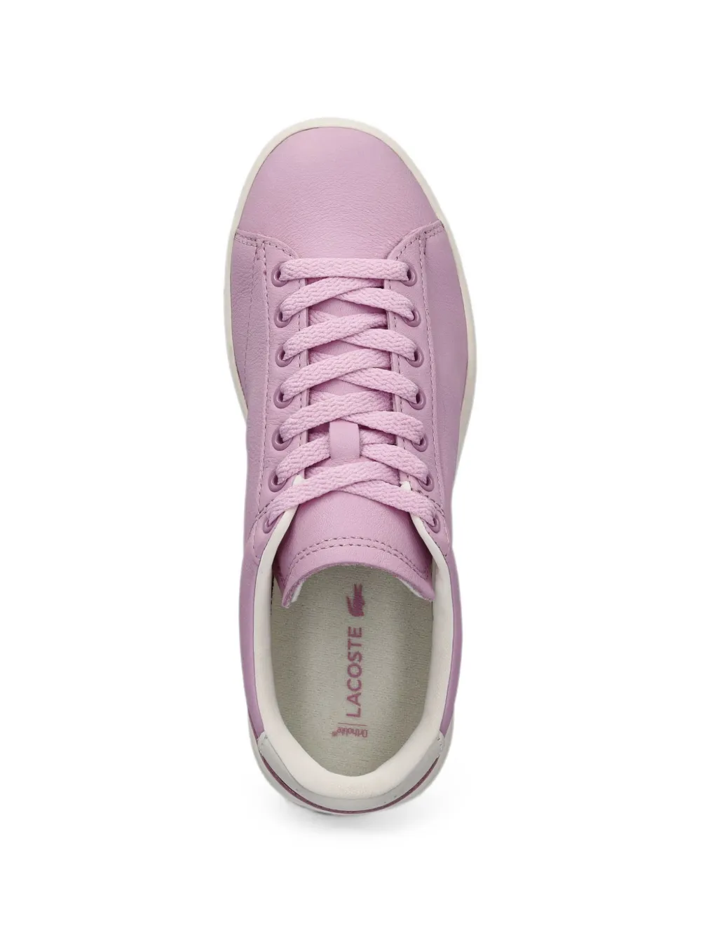 Lacoste logo-embroidered sneakers Roze