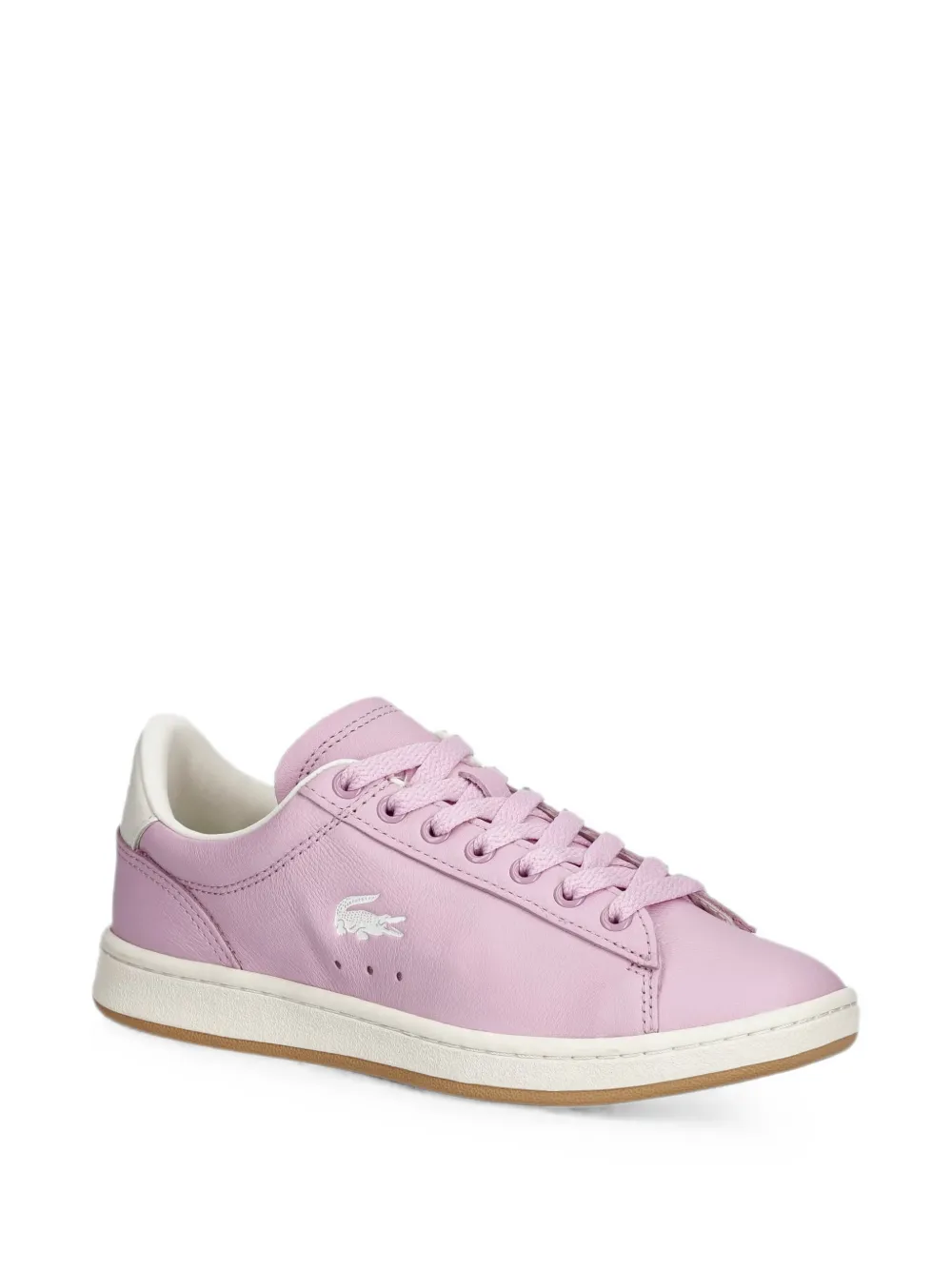 Lacoste logo-embroidered sneakers Roze