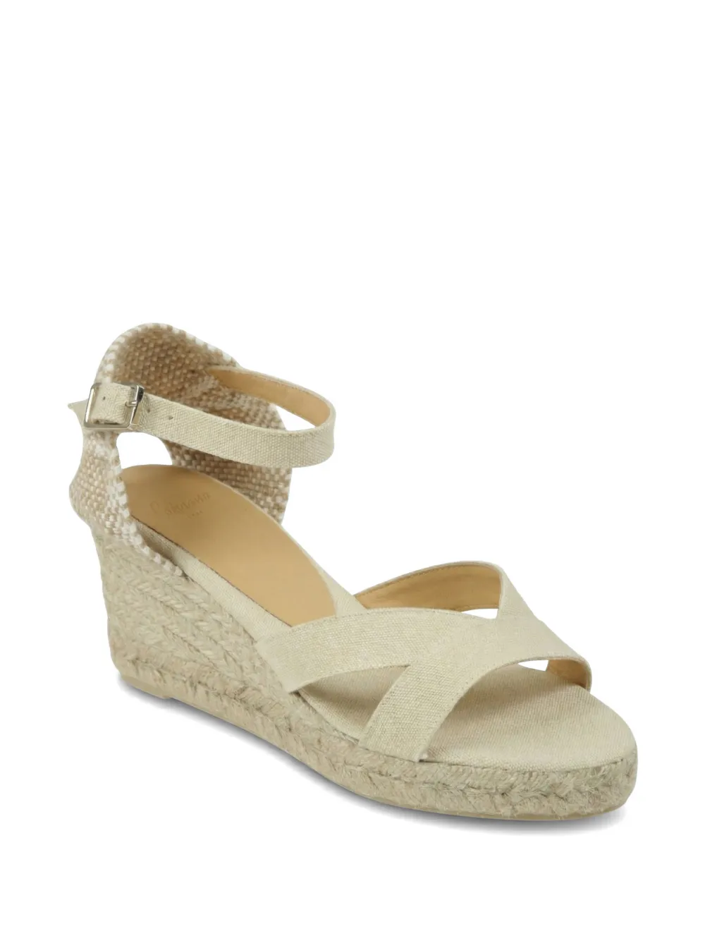 Castañer Bruna espadrilles met sleehak Beige