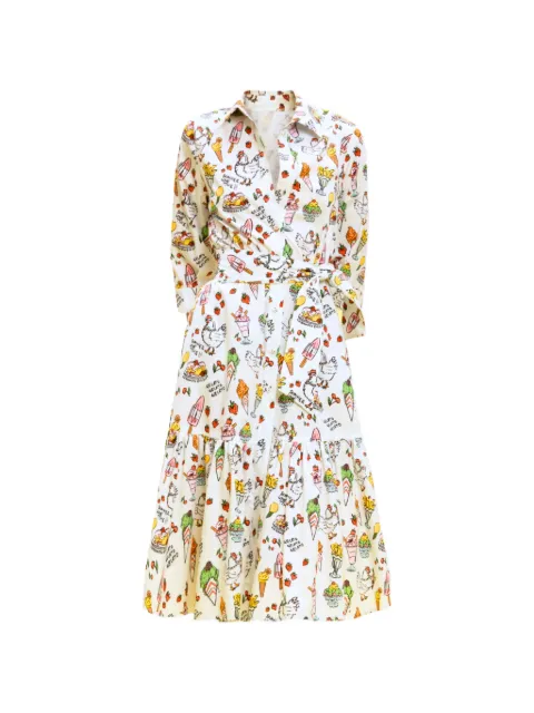 alessandro enriquez graphic-print tiered mini dress