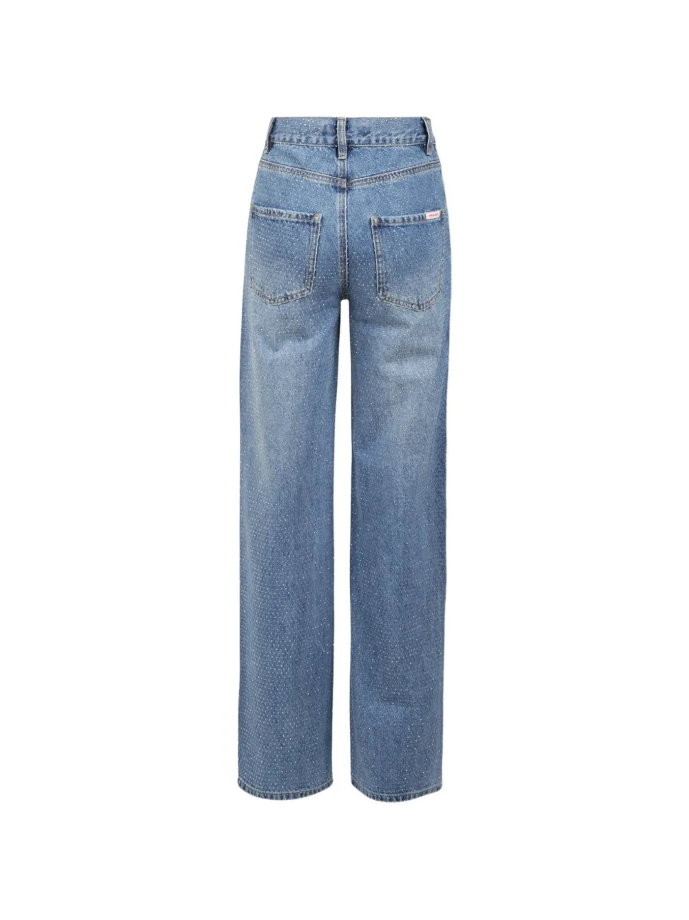 Self-Portrait Straight jeans verfraaid met stras Blauw