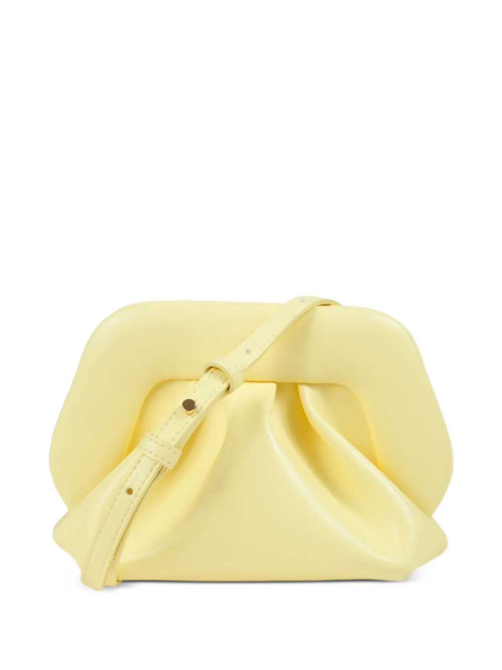 Themoirè Clutch Bios piccola con ruches - Giallo