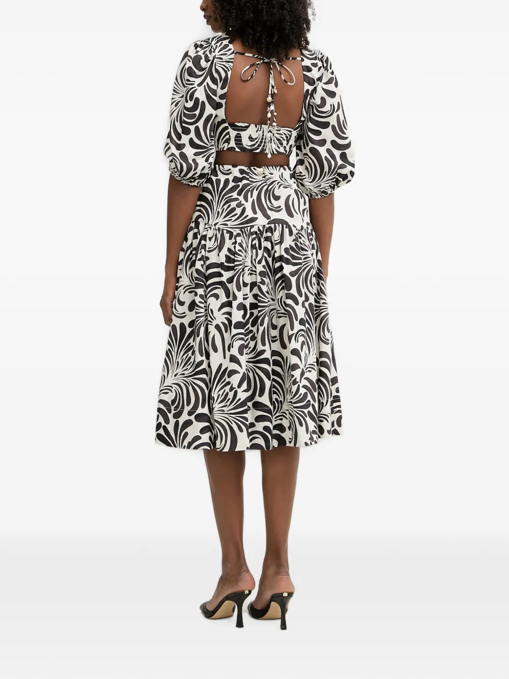 TWINSET Top met pofmouwen en midi-rok Wit