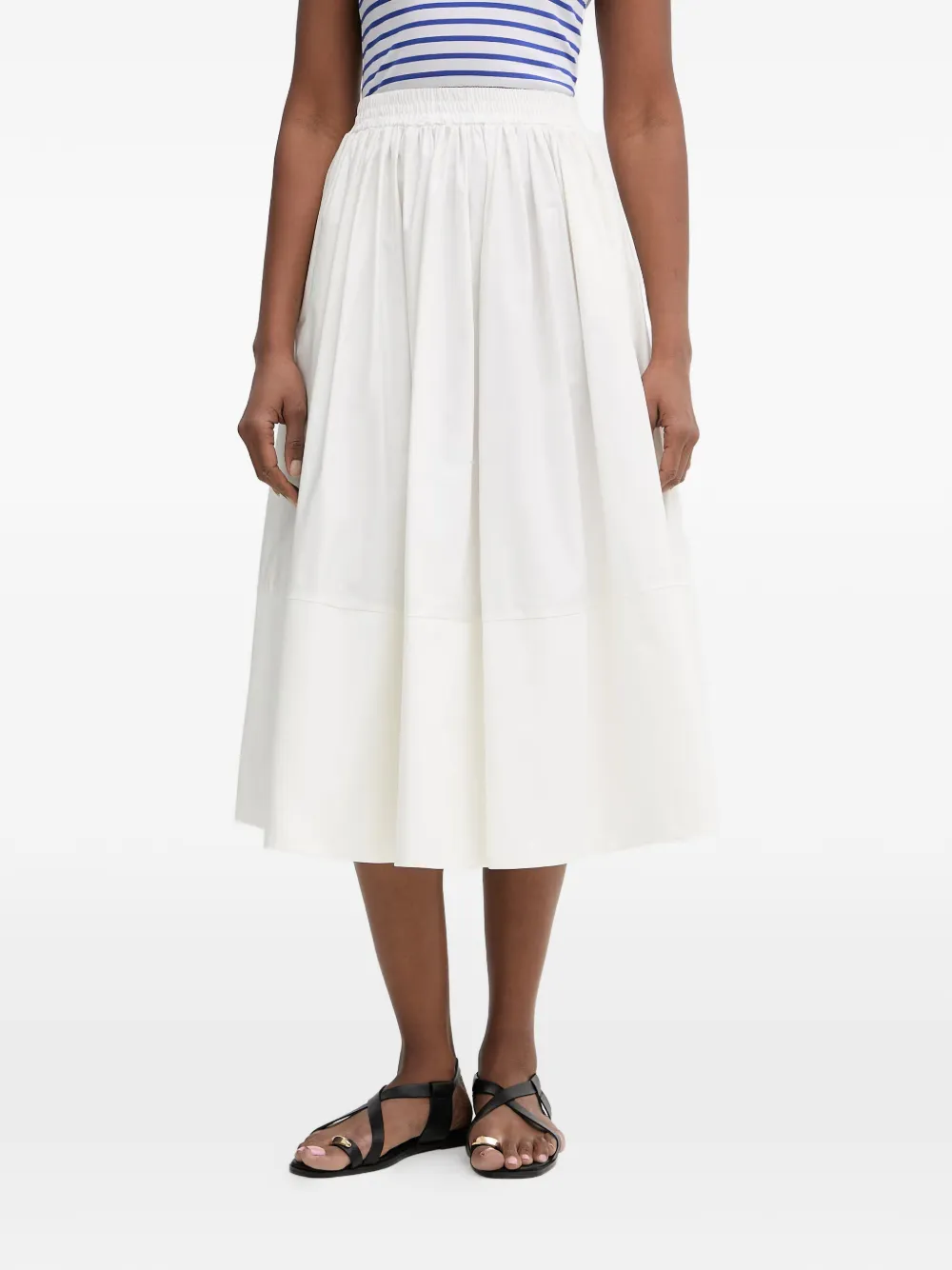 TWINSET elasticated-waistband pleated skirt - Nero