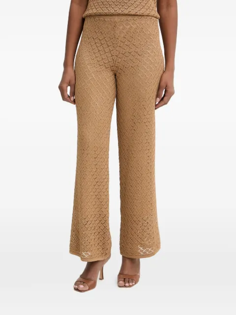 TWINSET pantalones de tejido calado