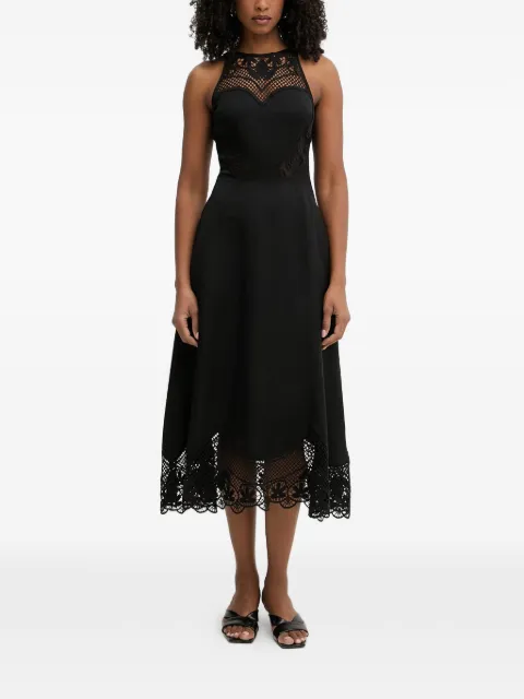 TWINSET crochet-trim sleeveless midi dress