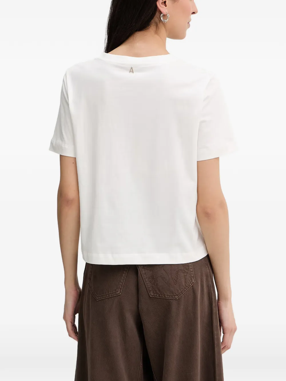 TWINSET T-shirt met tekst Beige