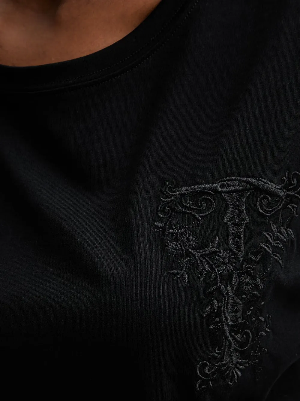 TWINSET T-shirt met geborduurd logo Zwart