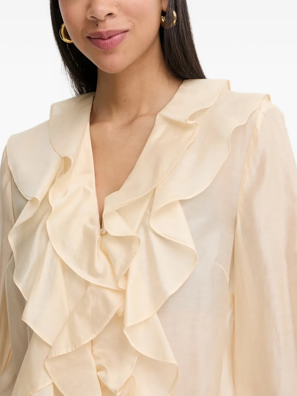 TWINSET Blouse met ruches Beige
