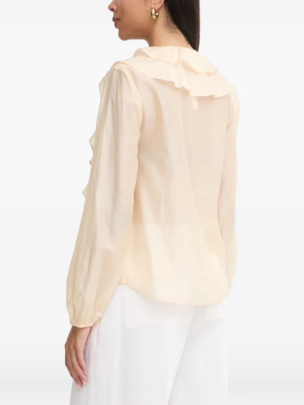 TWINSET Blouse met ruches Beige