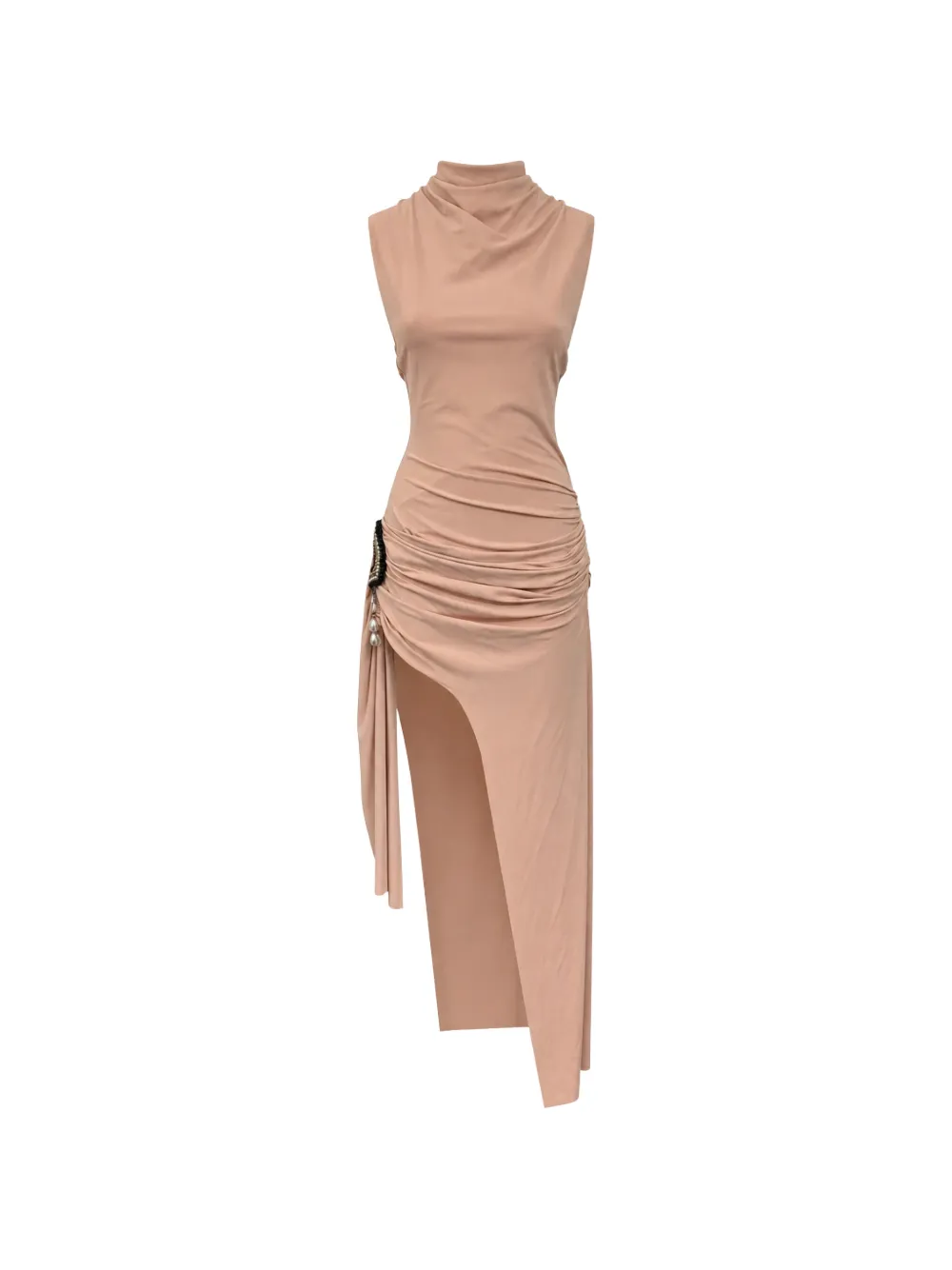 Amen asymmetrical midi dress - Toni neutri