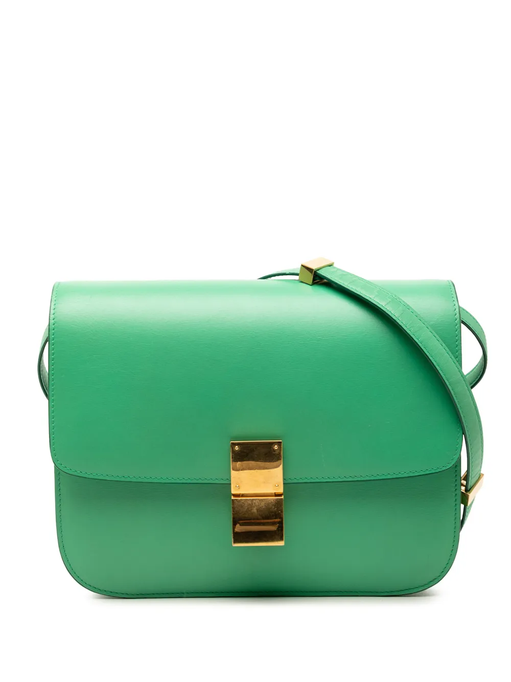 Celine Pre-Owned 2015 Medium Calfskin Classic Box crossbody bag - Verde