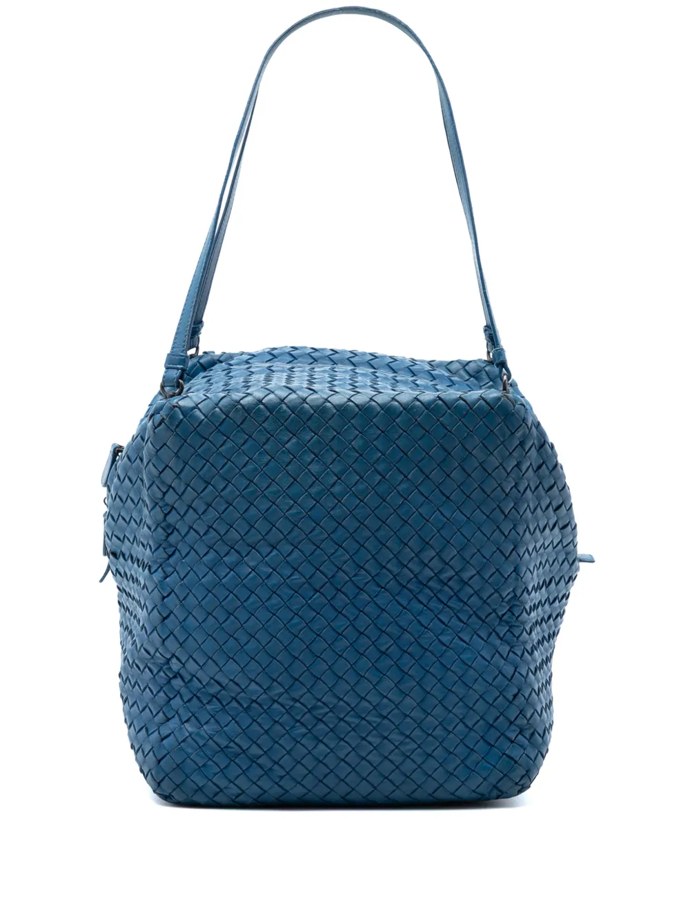Bottega Veneta Pre-Owned 2012-2026 Nappa Intrecciato Cube shoulder bag - Blu
