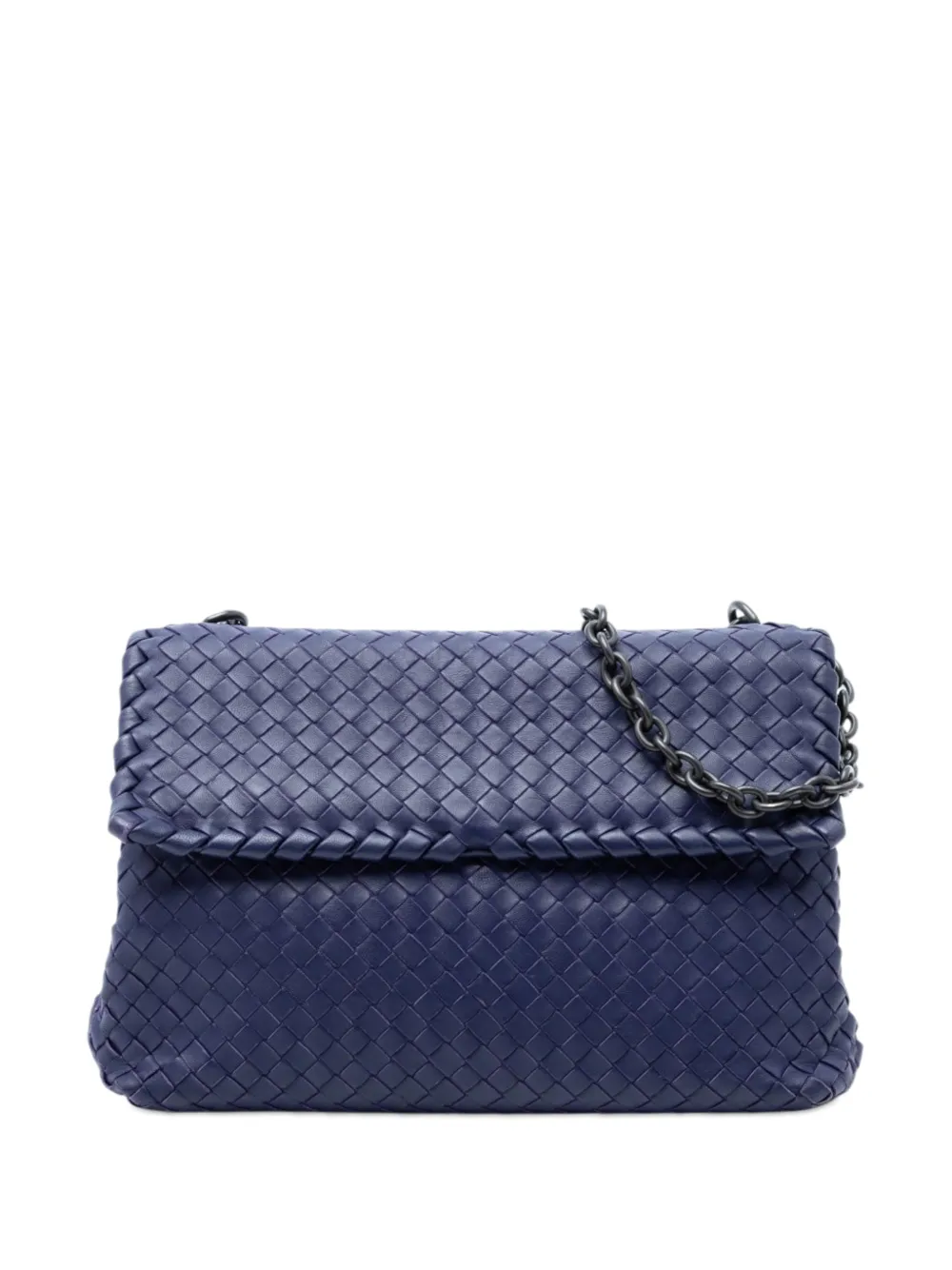 Bottega Veneta Pre-Owned 2012-2026 Medium Nappa Intrecciato Olimpia shoulder bag - Blu