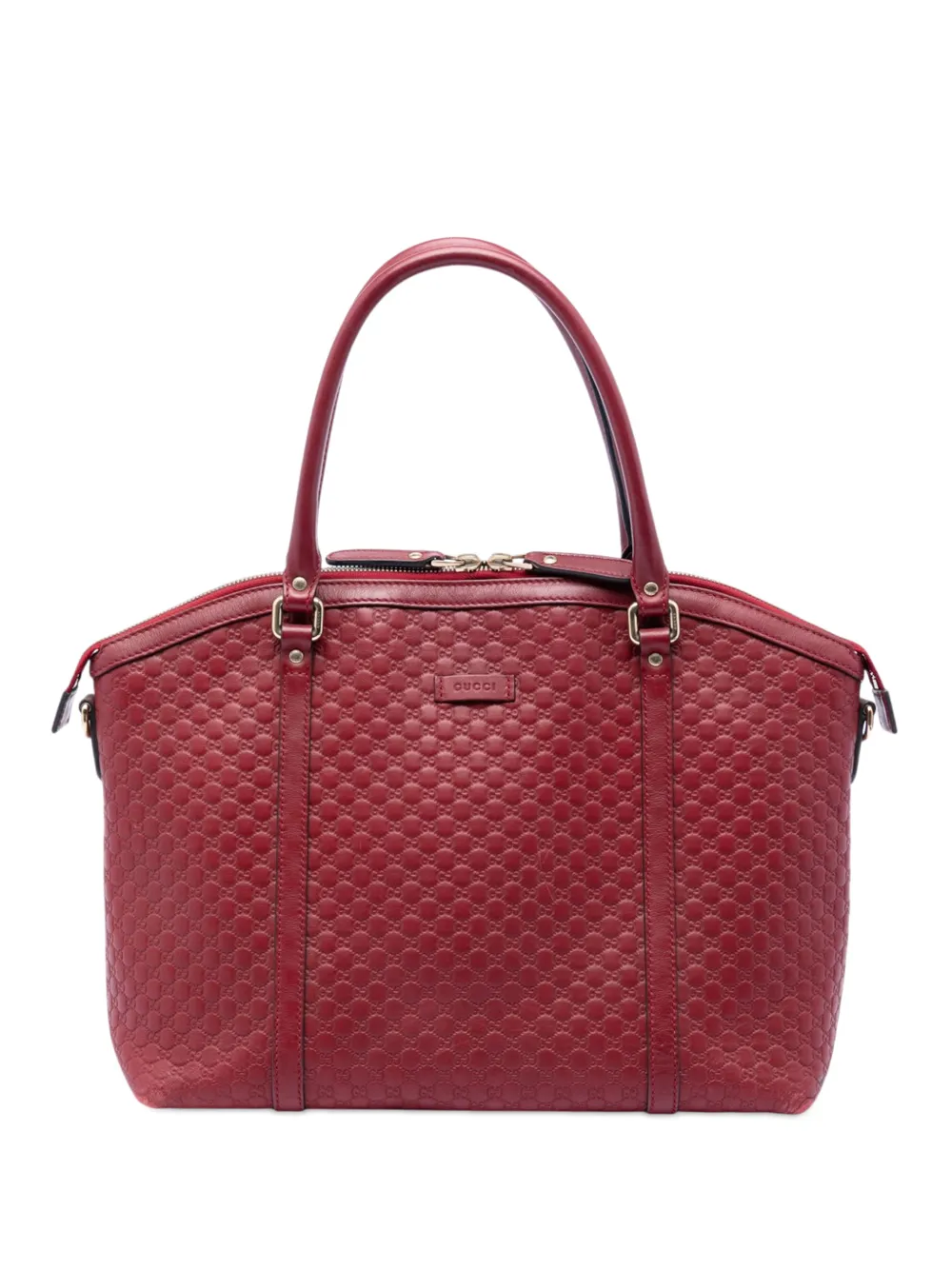 Gucci Pre-Owned 2016-2026 Large Microguccissima Dome satchel - Rosso