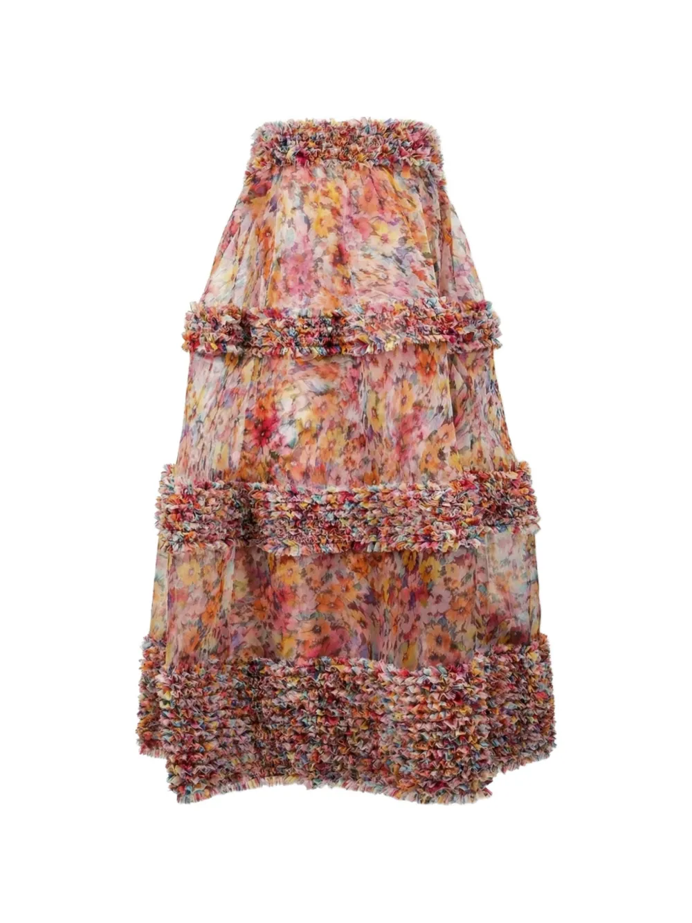 ZIMMERMANN floral-print Luna ruffled dress - Pink