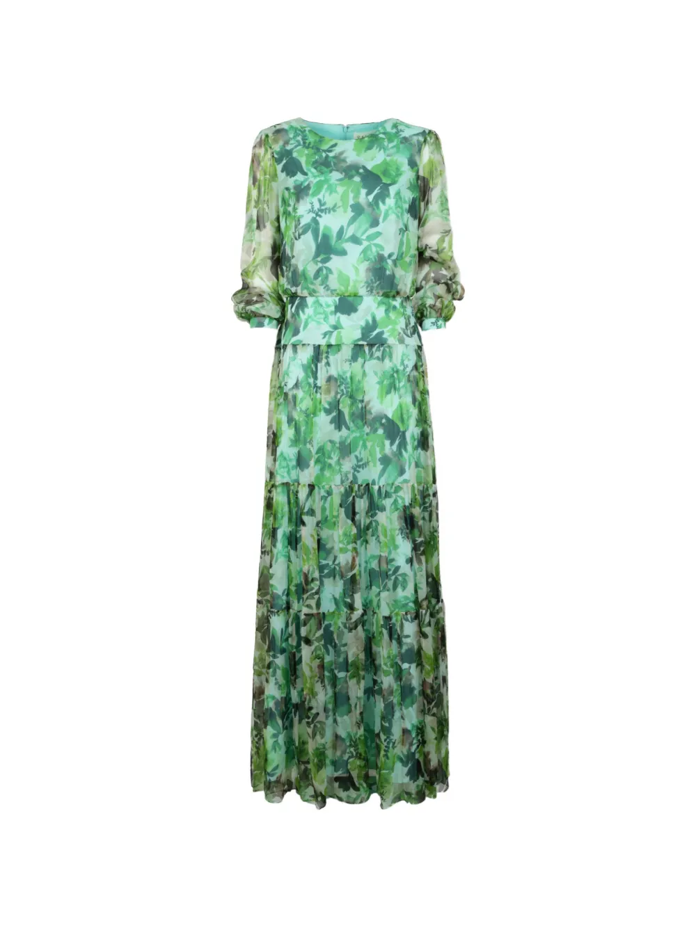 Saloni Isabel floral-print maxi dress - Verde