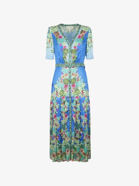 Saloni Lea floral-print maxi dress