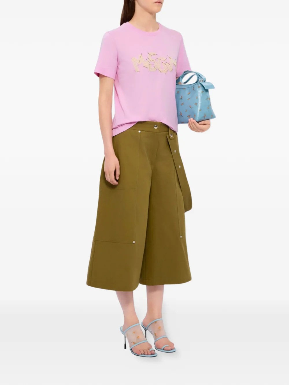 MSGM T-shirt met geborduurd kant Roze