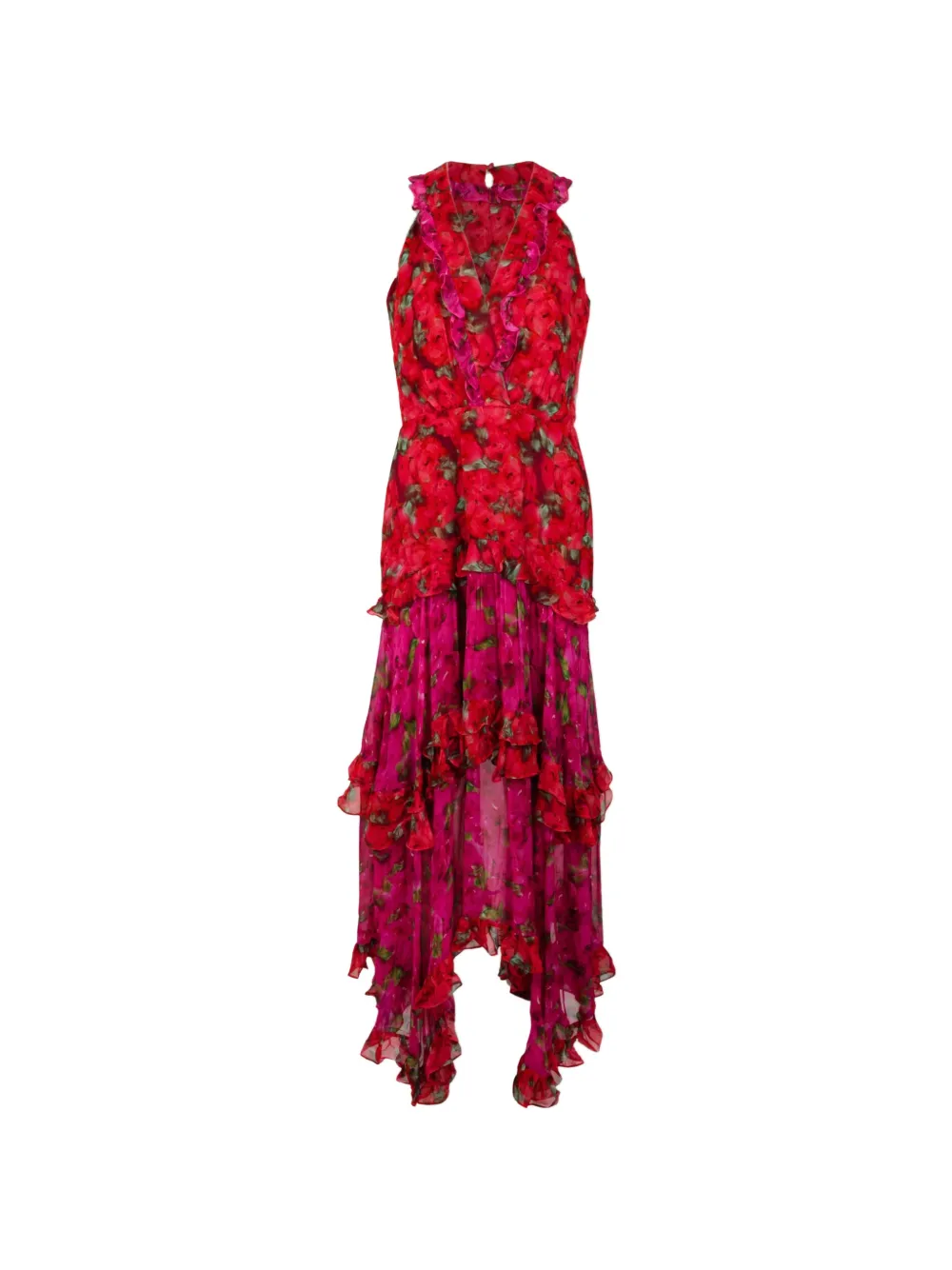 Saloni Jolie B ruffled tiered midi dress