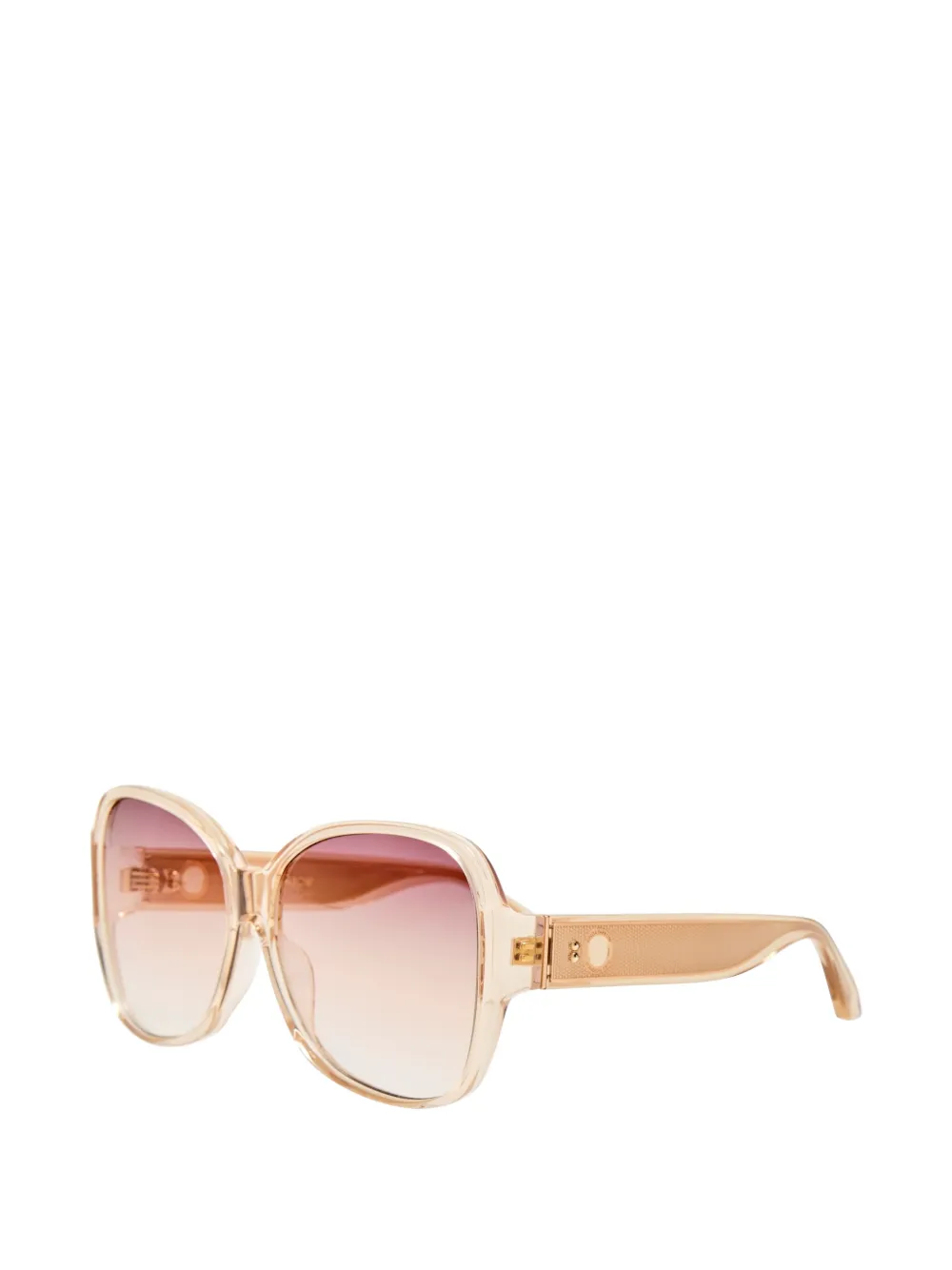 Linda Farrow Zonnebril met oversized montuur Beige